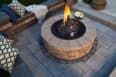 Warm up at night with a custom fire pit install