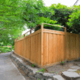 Cedar fence installation example